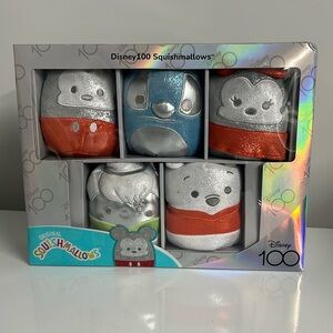 Squishmallows Disney 100 - 5pk Box Set Brand New Glitter